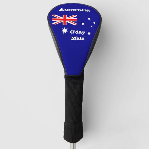 Golf Australia Flag  Gday Mate Golf Clubs Cover