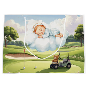 Golf Baby Boy at golf course Large Gift Bag