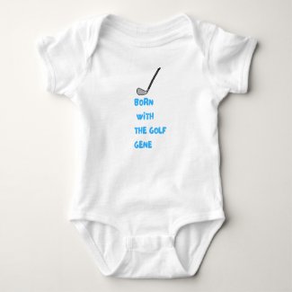 Golf baby boy Born with the golf gene Baby Bodysuit