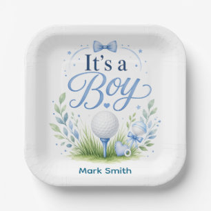 Golf Baby Boy for Baby Shower Paper Plates