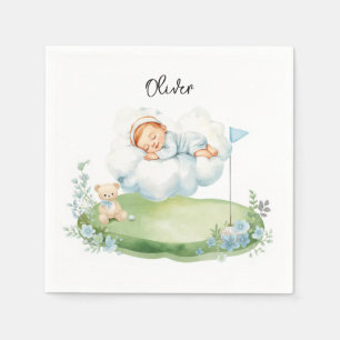 Golf Baby Boy on putting green Napkins