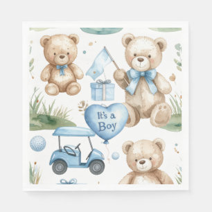 Golf Baby Boy on putting green Napkins