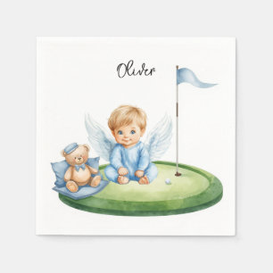 Golf Baby Boy on putting green Napkins
