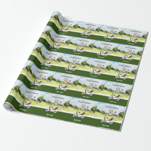 Golf baby Congratulation Wrapping Paper
