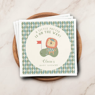 Golf Baby Shower A Little Putter Preppy Argyle   Napkins