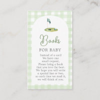 Golf Baby Shower Books for Baby Card