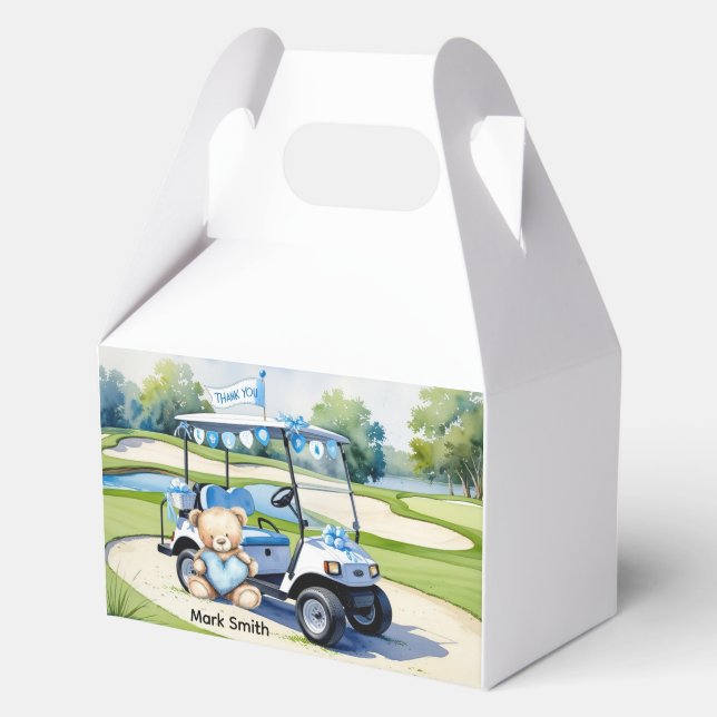 Golf Baby shower Boy  Favor Boxes (Back)