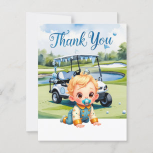 Golf Baby Shower Boy themed Postcard