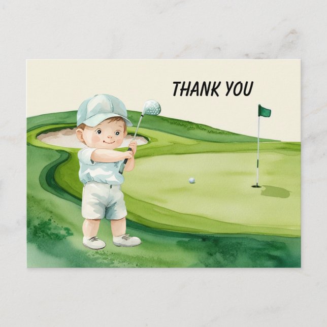 Golf Baby Shower Boy themed  Postcard (Front)