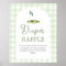 Golf baby shower Diaper Raffle sign