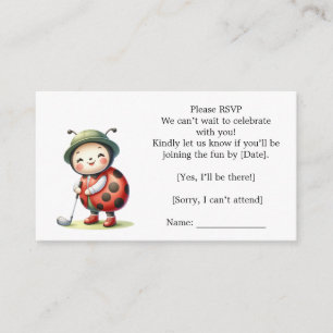 Golf Baby shower Enclosure Card