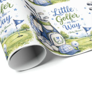 Golf Baby Shower for Boy Golfer Wrapping Paper