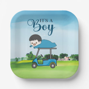 Golf Baby Shower for boy Paper Plates