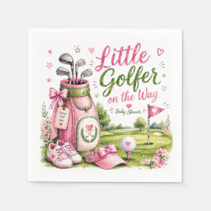 Golf Baby Shower Girl Golfer is on the way Napkins