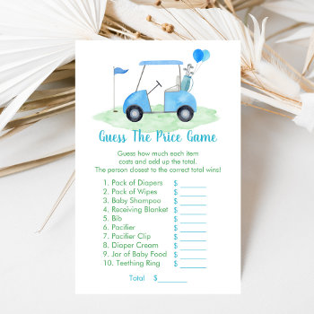Golf Baby Shower Guess The Price Game by LittlePrintsParties at Zazzle