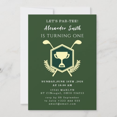Golf Baby Shower Invitation