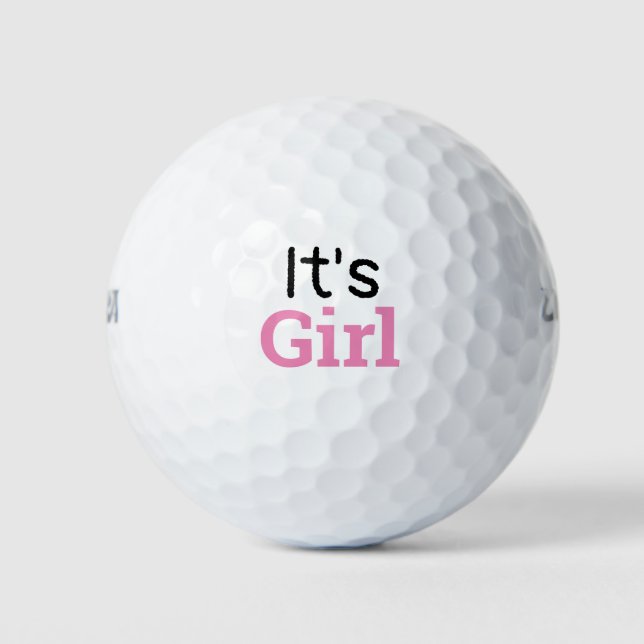 Golf baby shower it's girl  golf balls (Front)