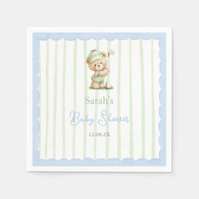 Golf Baby Shower Napkins (Front)