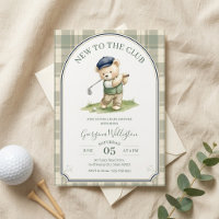 Golf Baby Shower, New to the Club Teddy Bear