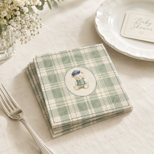 Golf Baby Shower, New to the Club Teddy Bear Napkins