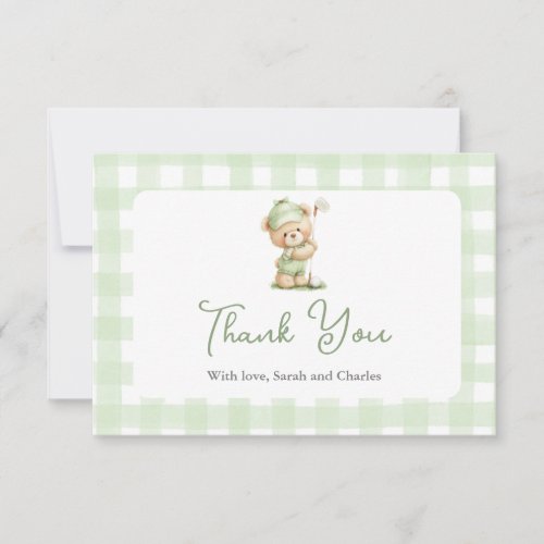 Golf  Baby Shower Thank You Card
