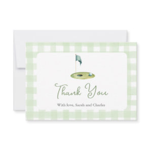 Golf  Baby Shower Thank You Card