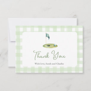 Golf Baby Shower Thank You Card