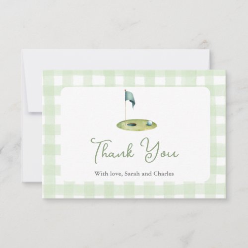 Golf  Baby Shower Thank You Card
