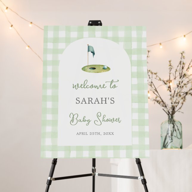 Golf Baby Shower Welcome Sign (In Situ (Stand))