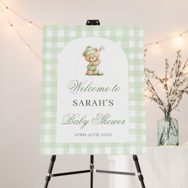 Golf Baby Shower Welcome Sign (In Situ (Stand))