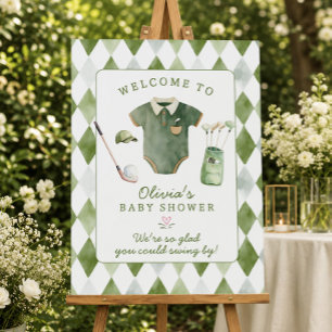 Golf Baby Shower Welcome Sign