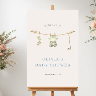 Golf Baby Shower Welcome Sign