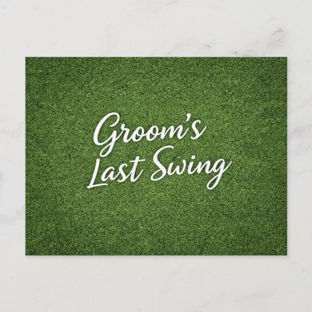 Golf Bachelor Par-Tee Golf Theme Invite | Tee Time (Front)