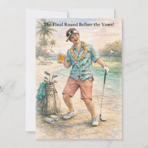 Golf Bachelor Party Celebration Invitation