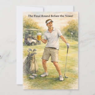 Golf Bachelor Party Celebration Invitation