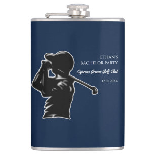 Golf Bachelor Party - golf outing Classic Stylish Flask