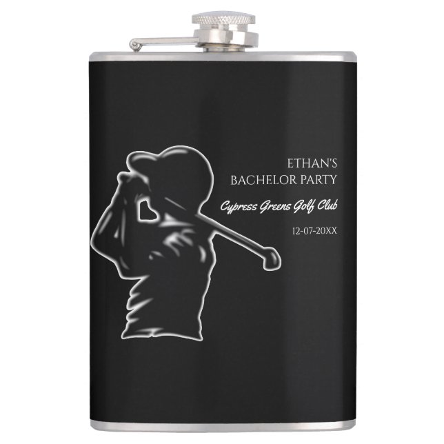 Golf Bachelor Party - golf outing Classic Stylish Flask (Front)