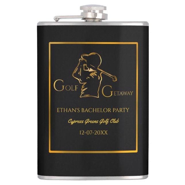 Golf Bachelor Party - golf outing Classic Stylish Flask (Front)