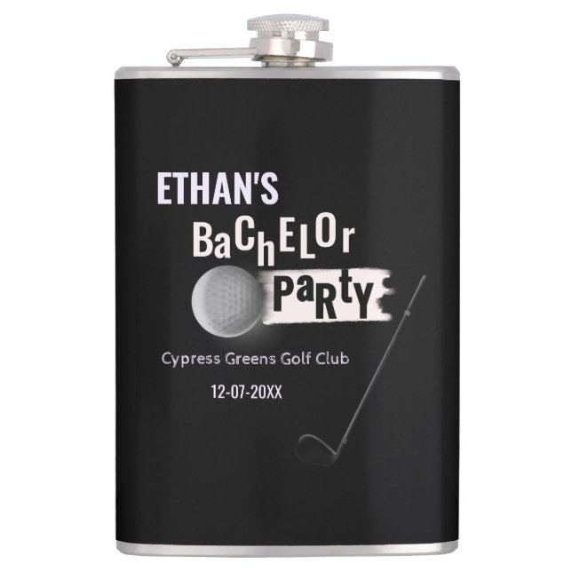 Golf Bachelor Party - golf outing Classic Stylish Flask (Front)