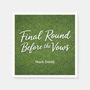 Golf Bachelor party golfer on course Napkins