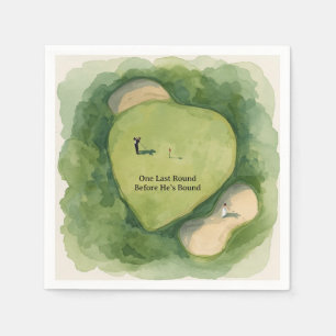 Golf Bachelor party golfer on course Napkins