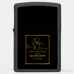 Golf Bachelor Party - Golfers Party Luxury Gold Zippo Lighter