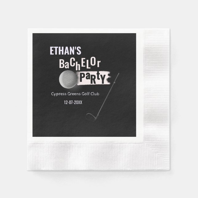 Golf Bachelor Party - Golfers Party Playful Funny Napkins (Front)