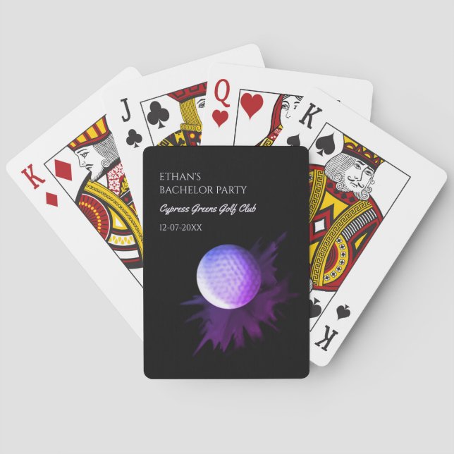 Golf Bachelor Party - Golfing trip Classic Golfer Poker Cards (Back)