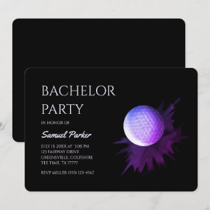Golf Bachelor Party - Golfing trip Classic Minimal Invitation