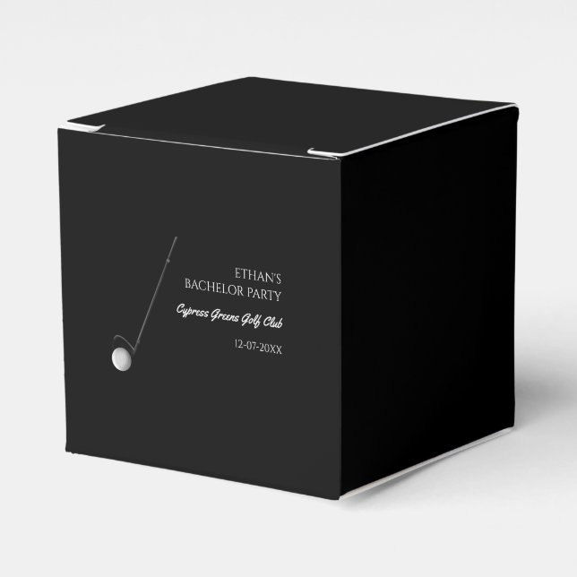 Golf Bachelor Party - Golfing trip Classic Stylish Favor Boxes (Front Side)