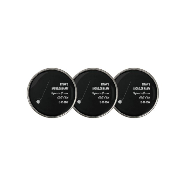 Golf Bachelor Party - Golfing trip Classic Stylish Golf Ball Marker (3 Up)