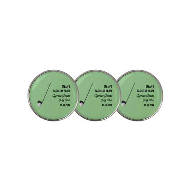Golf Bachelor Party - Golfing trip Classic Stylish Golf Ball Marker (3 Up)
