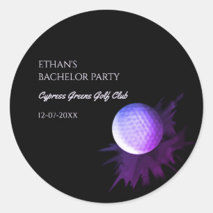 Golf Bachelor Party - Golfing trip Classic Stylish Round Sticker