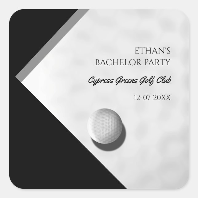 Golf Bachelor Party - Golfing trip Classic Stylish Square Sticker (Front)